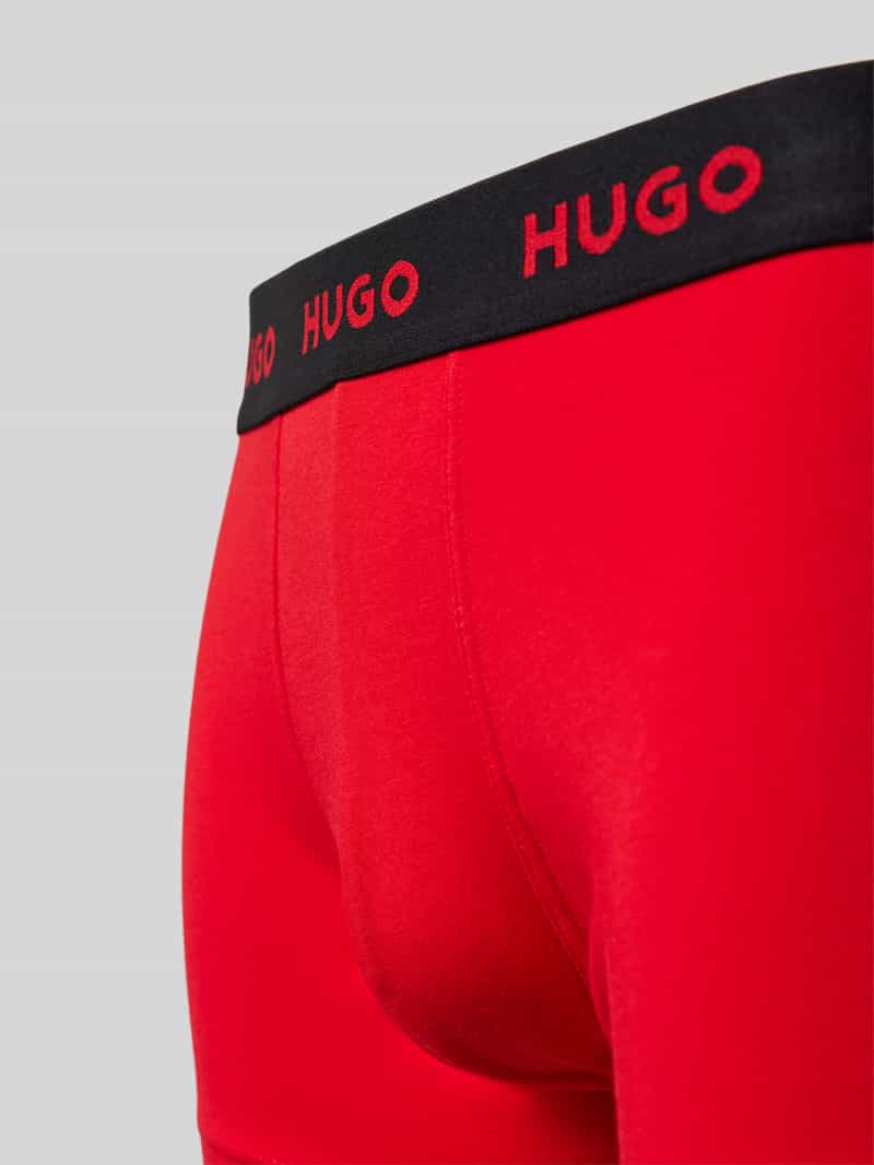 HUGO Boxershort met elastische band met logo in een set van 3 stuks