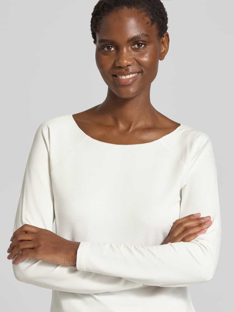 monari Shirt met lange mouwen van een mix van viscose en modal met ronde hals