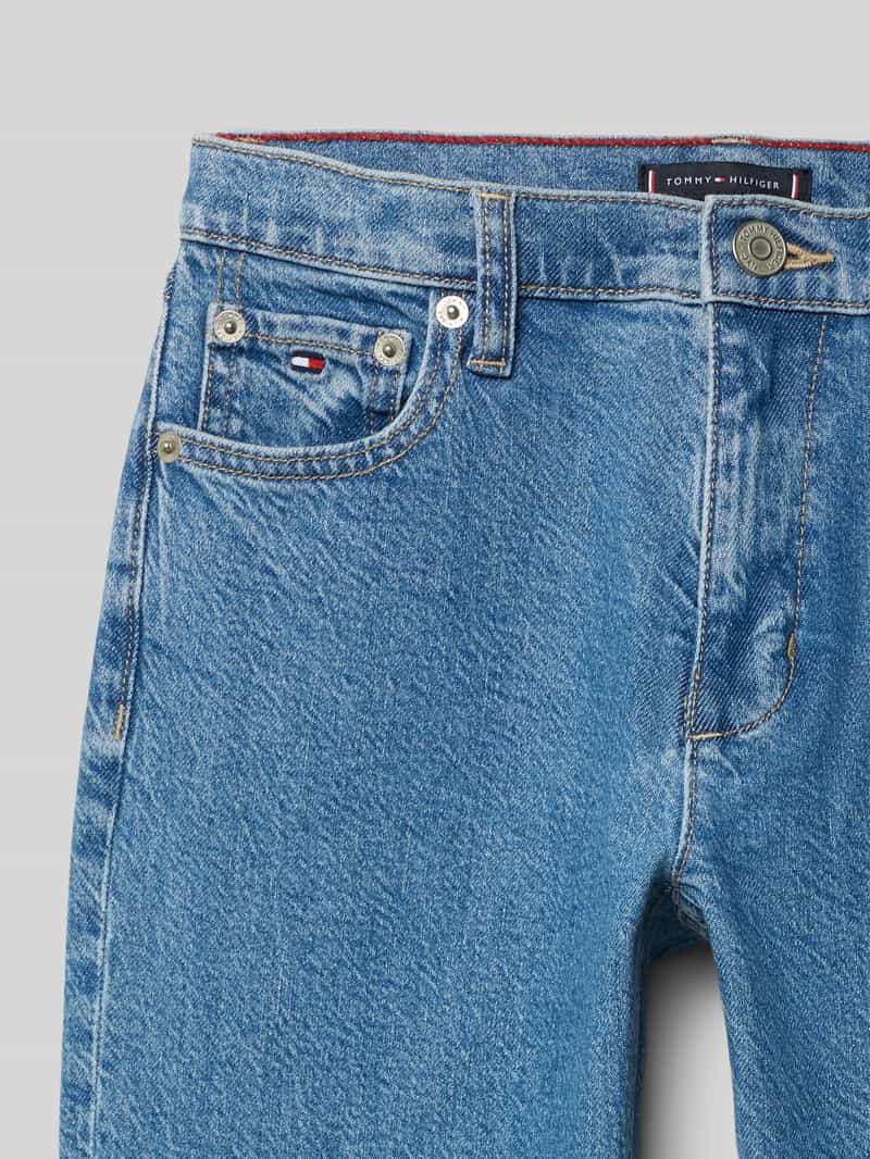 Tommy Hilfiger Teens Tapered fit jeans met labeldetails