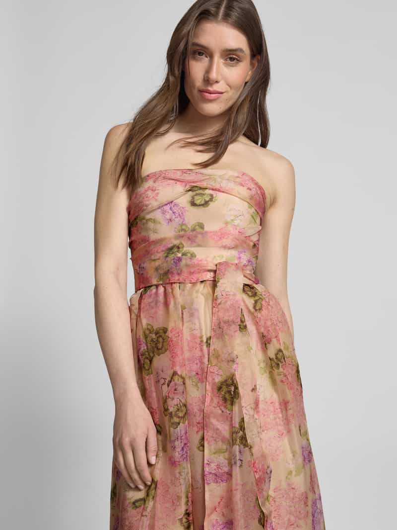 Max Mara Studio Maxi-jurk van zijde in strapless design model 'LISETTA'