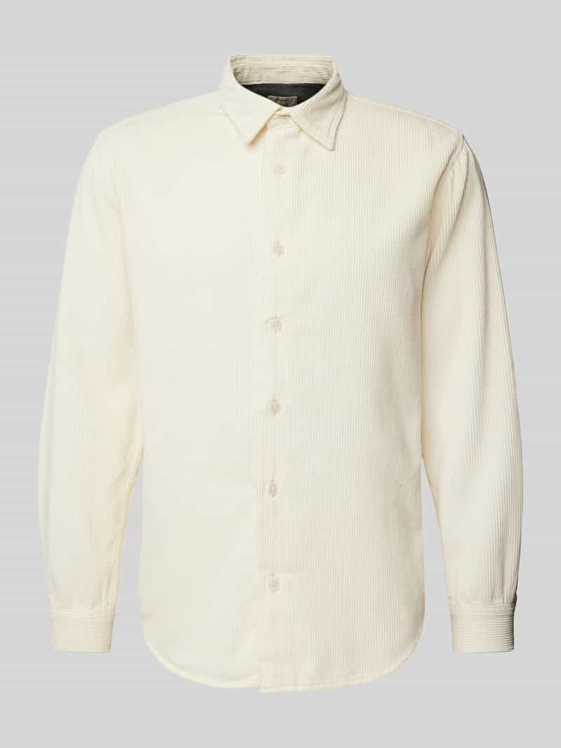Redefined Rebel Regular fit corduroy overhemd met kentkraag model 'TRISTAN'