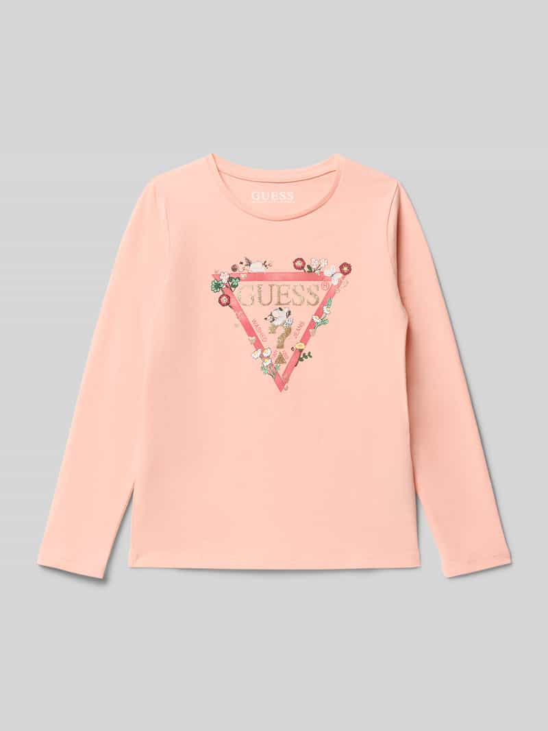 Guess Shirt met lange mouwen en labelprint
