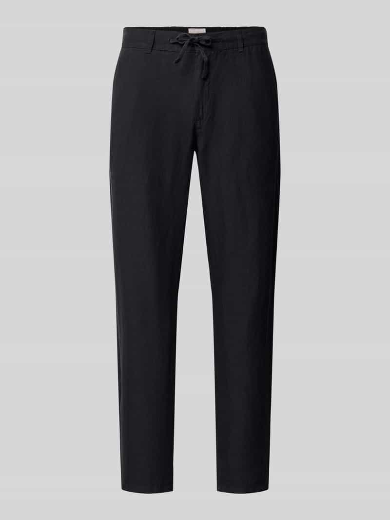 slim fit linnen broek van puur linnen model 'Fabio'
