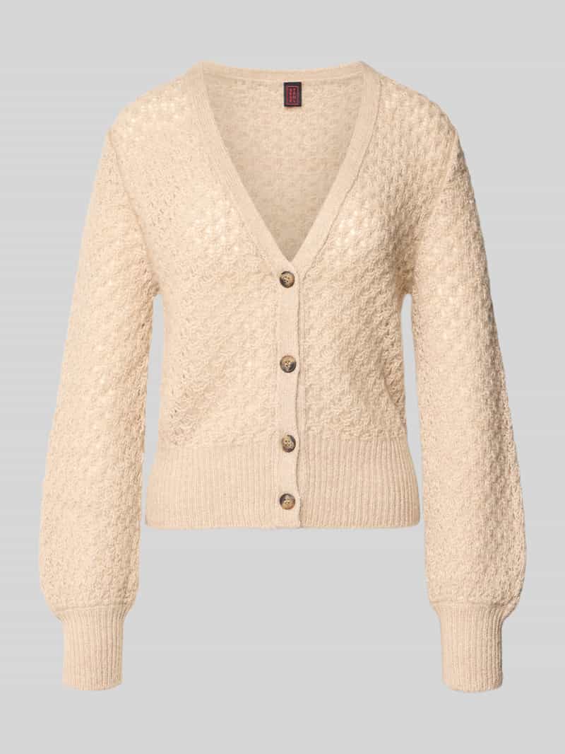 Stefanel Gebreid jack met V-hals model 'ALPACA'