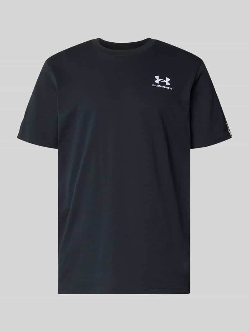 Regular fit T-shirt met logostitching Model 'Icon'