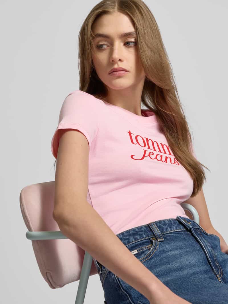 Tommy Jeans T-shirt met labelprint