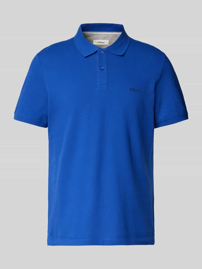 s.Oliver RED LABEL Regular fit poloshirt van katoenpiqué met labelstitching
