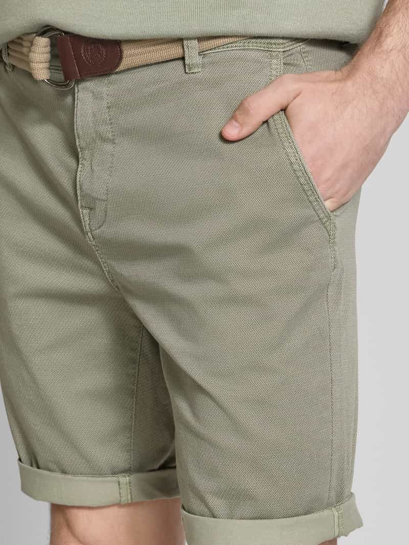 Lerros Bermuda met riem en achterzakken