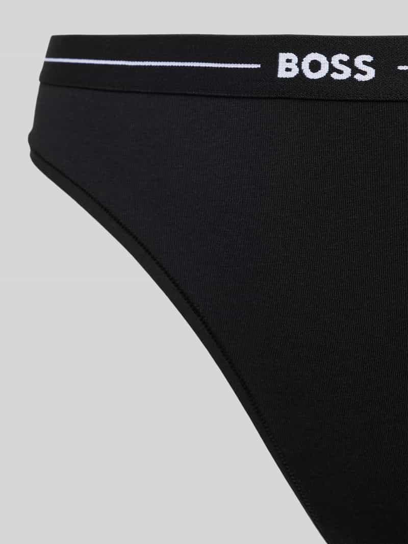 BOSS Black Women Slip met elastische band met logo in een set van 3 stuks