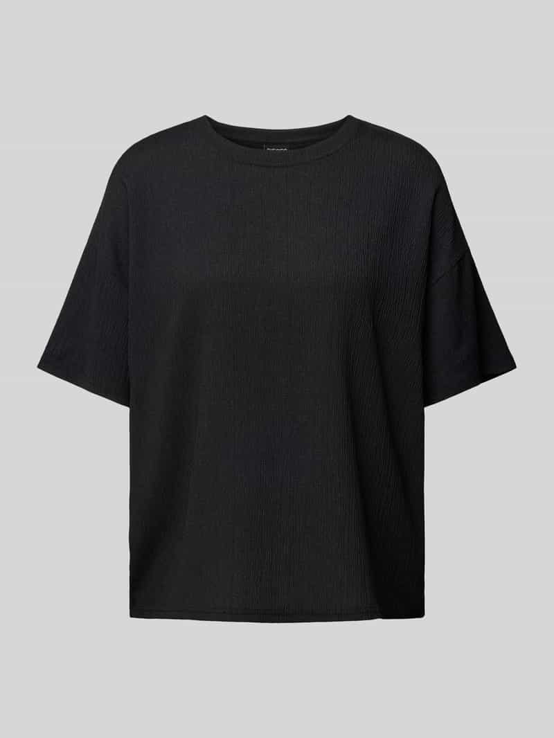 Pieces T-shirt met structuurmotief model 'LUNA'