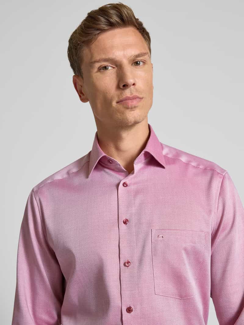 Olymp Slim fit zakelijk overhemd van puur katoen