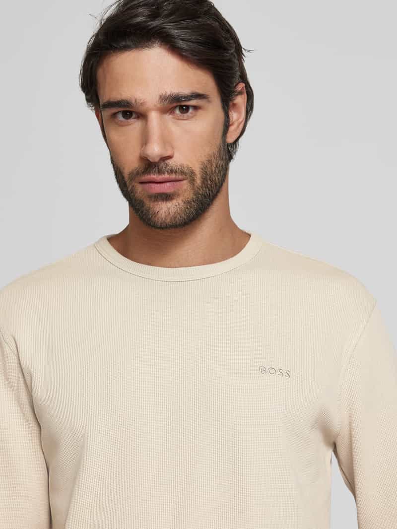 Boss Orange Regular fit shirt met lange mouwen en labelstitching model 'TEMPESTO'