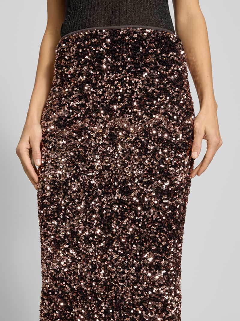Rich & Royal Midirok met pailletten en loopsplit