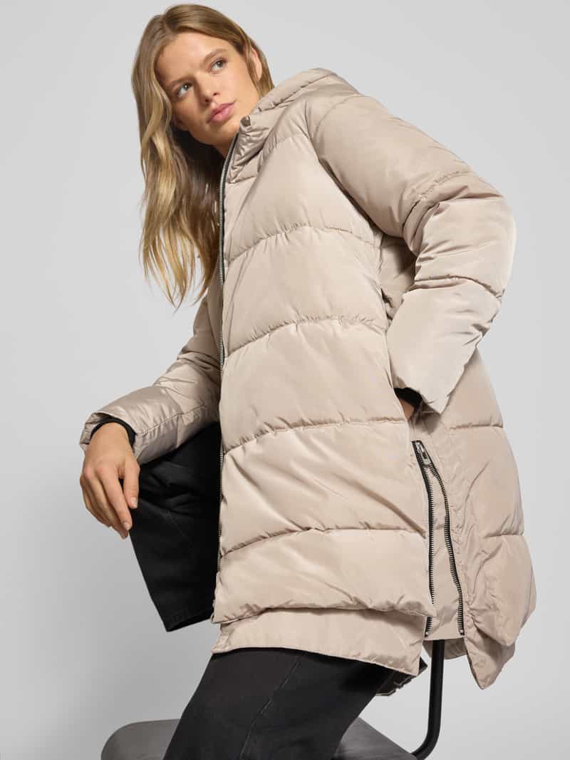 Only Regular fit gewatteerde lange jas met capuchon model 'KELLY'