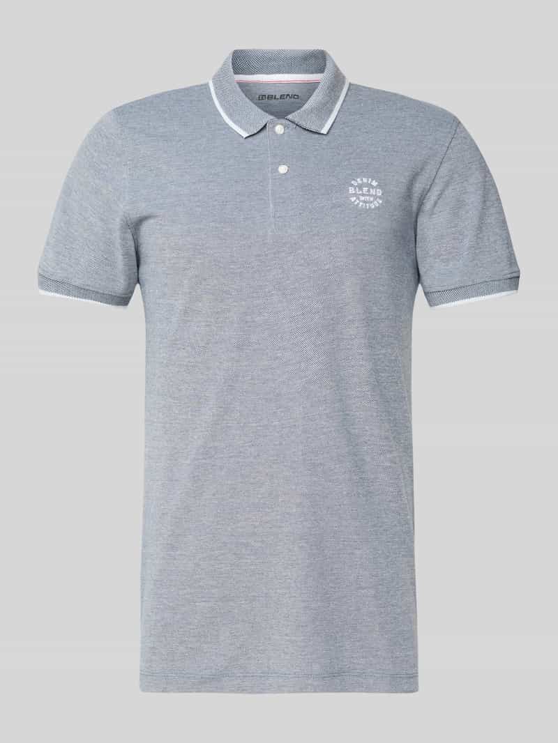Blend Regular fit poloshirt met ribboorden model 'NATE'