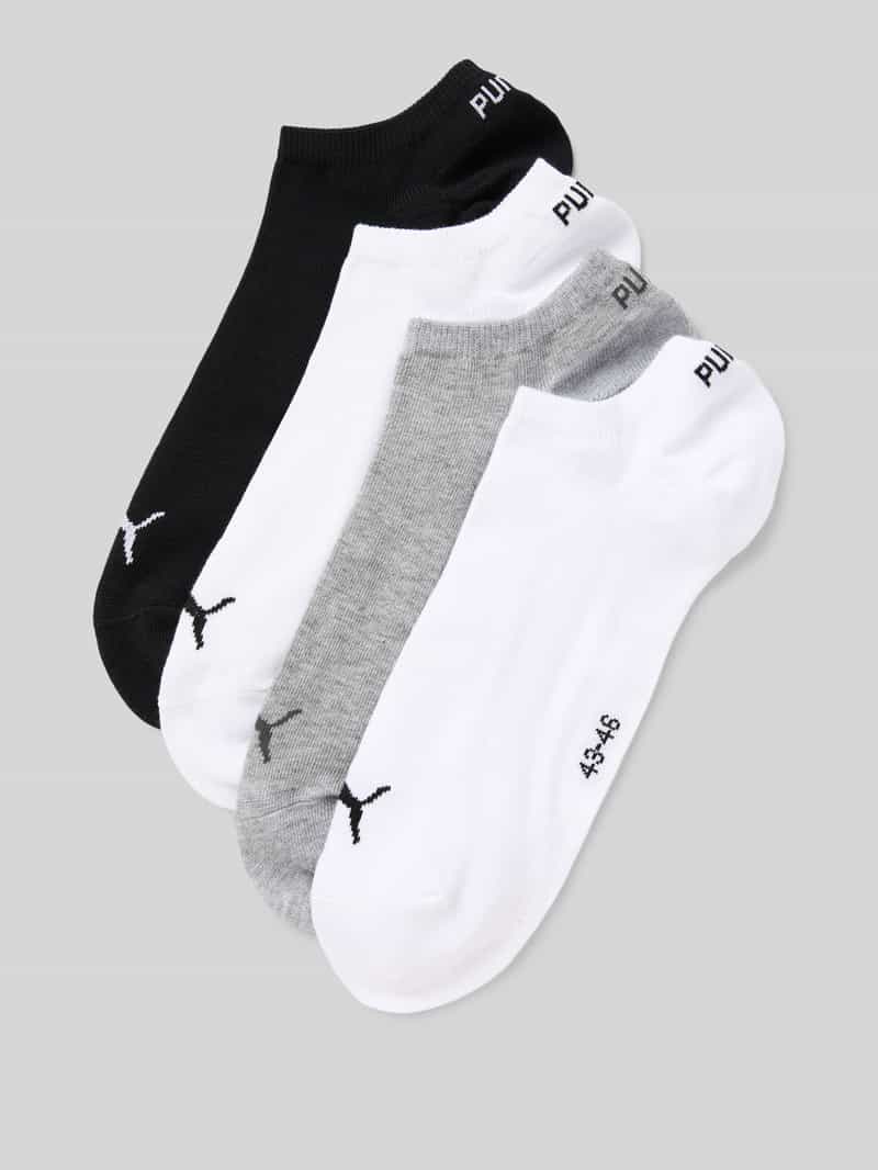 Puma Sneakersokken met labeldetail in een set van 4 paar