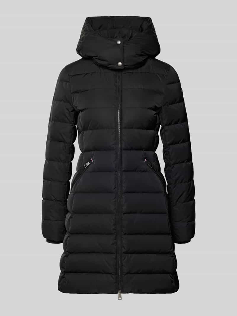 Tommy Hilfiger Regular fit lange donsjas met afneembare capuchon