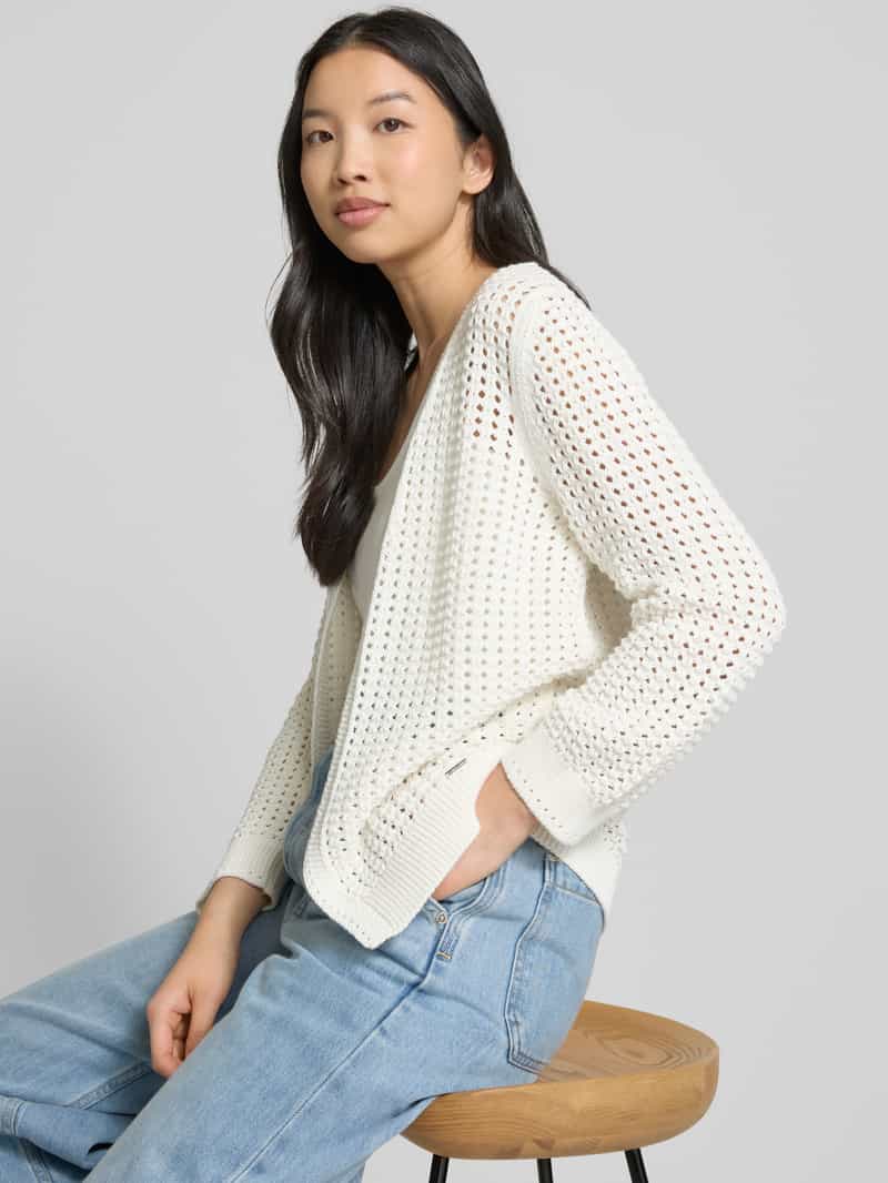 MORE & MORE Cardigan met gaatjesmotief