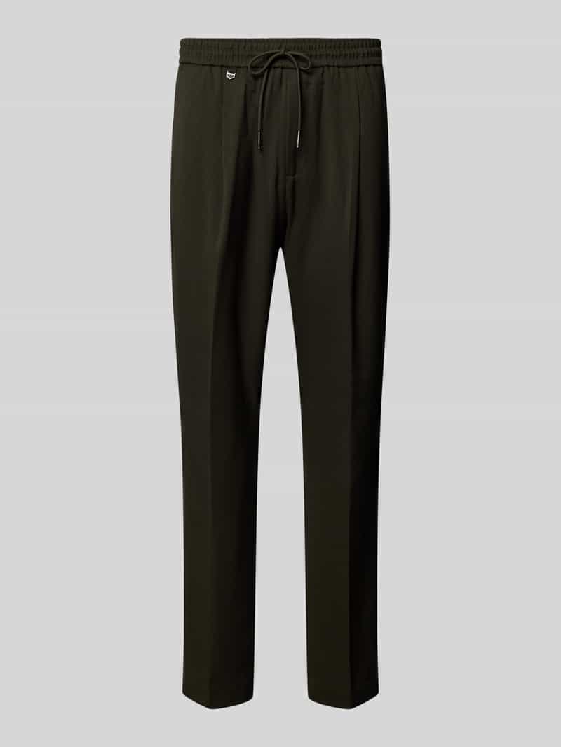 Antony Morato Regular fit bandplooibroek met elastische band