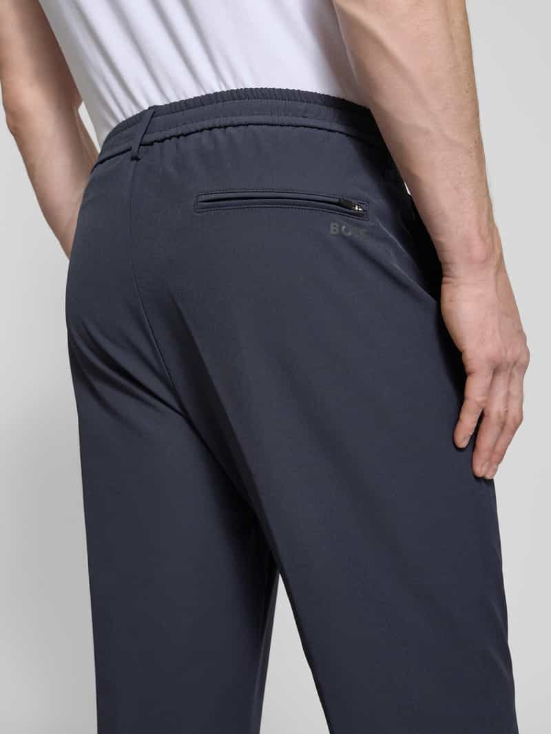 BOSS Green Regular fit stoffen broek met tunnelkoord model 'Convert'