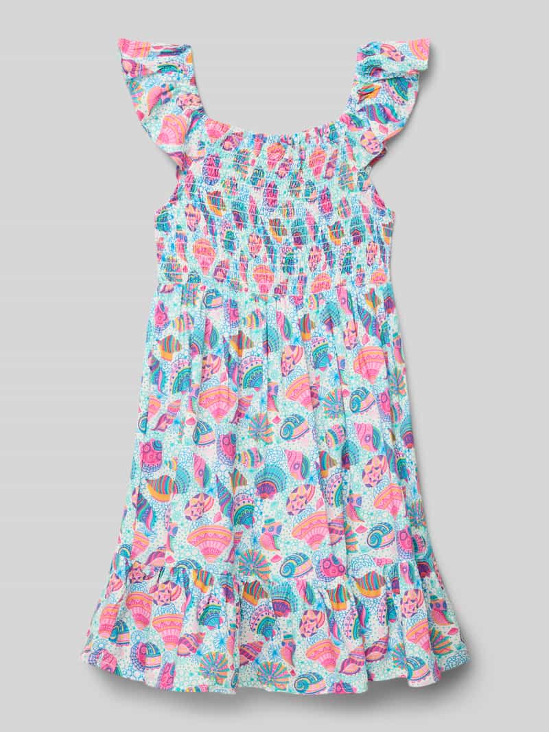 Happy Girls Jurk van viscose met smokdetails