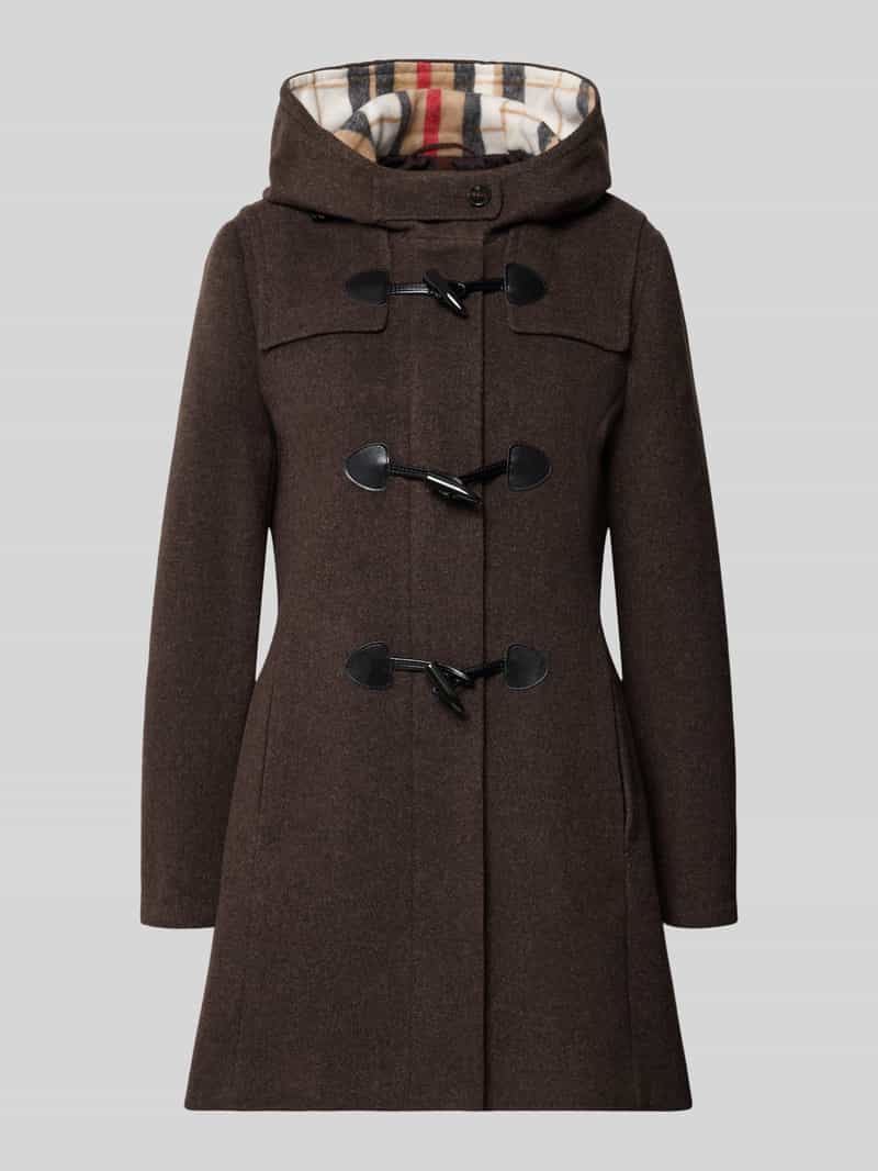 Regular fit houtje-touwtjejas van wolmix