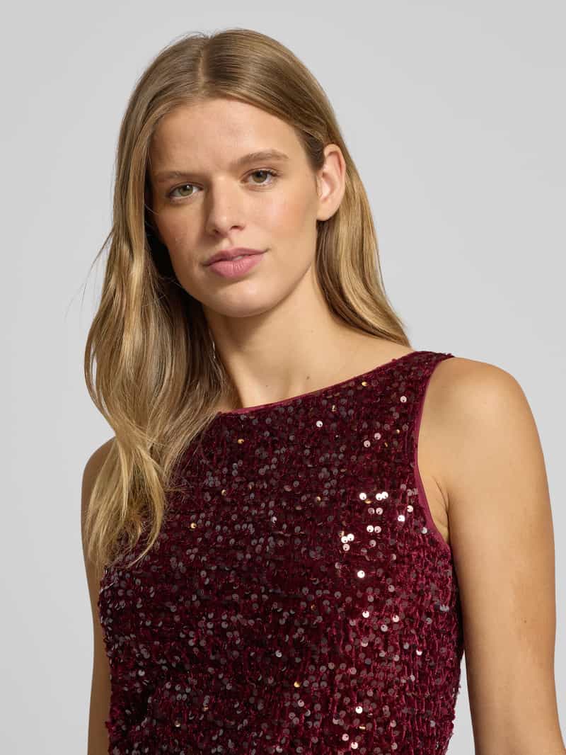 Pieces Regular fit top met pailletten van fluweel model 'KAM'