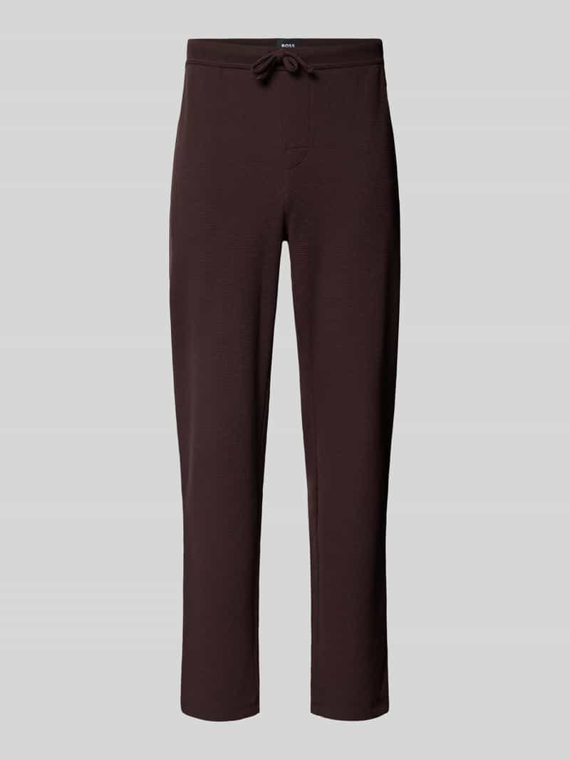 Boss Regular fit joggingbroek van katoenmix