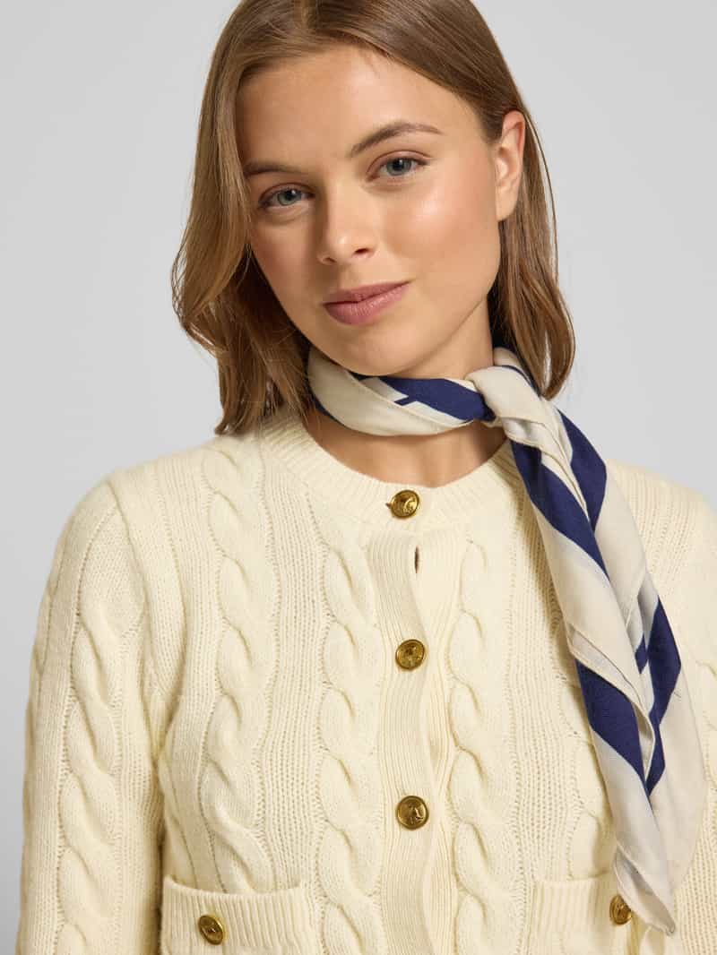 Polo Ralph Lauren Cardigan van een mix van lanawol en kasjmier met kabelpatroon