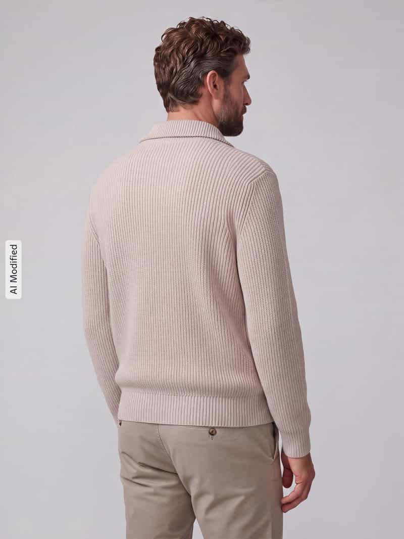 Selected Regular fit pullover van pure katoen met schipperskraag