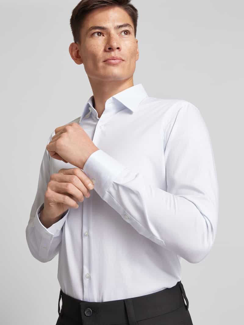 Boss Slim fit zakelijk overhemd met kentkraag model 'Joe'