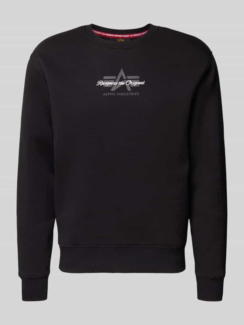alpha industries Sweatshirt met logo en ronde hals
