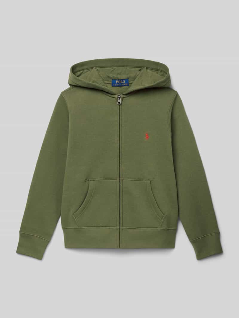 Polo Ralph Lauren Teens Regular fit sweatjack met logostitching model 'Tops'