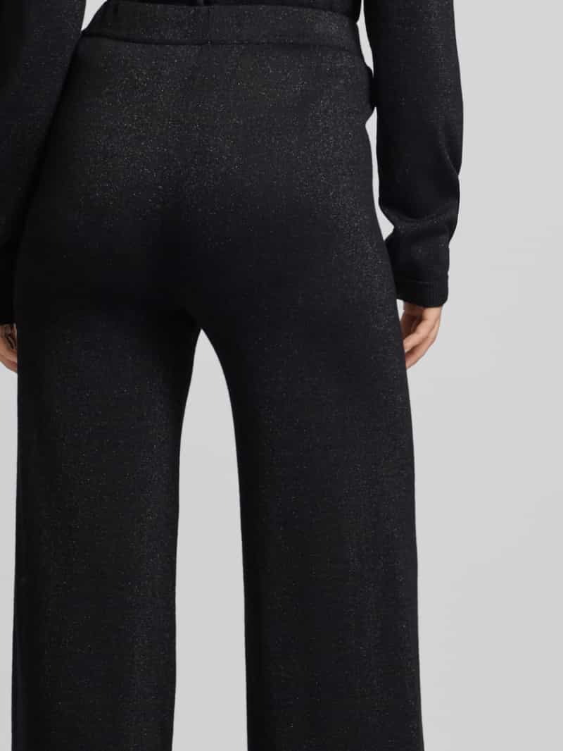 LOLLYS LAUNDRY Wide leg stoffen broek met elastische band model 'Agadir'