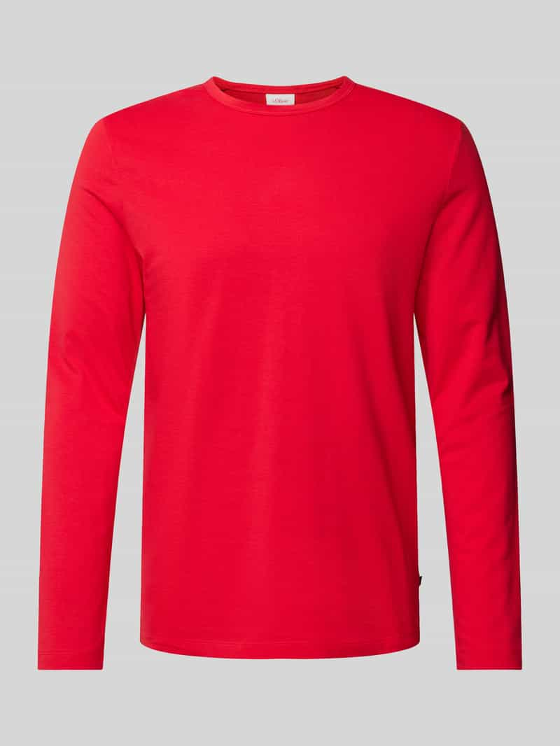 S.Oliver RED LABEL Regular fit shirt met lange mouwen van zacht katoenjersey