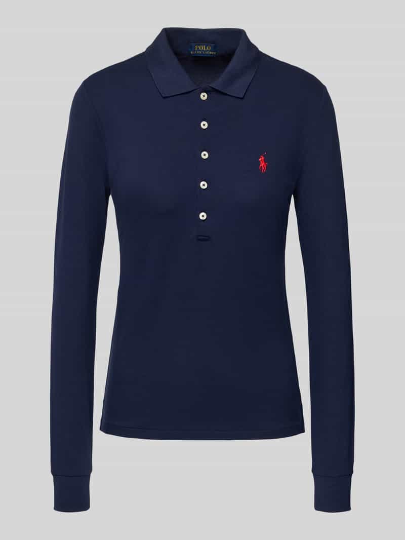 Polo Ralph Lauren Slim fit poloshirt met labelstitching model 'JULIE'
