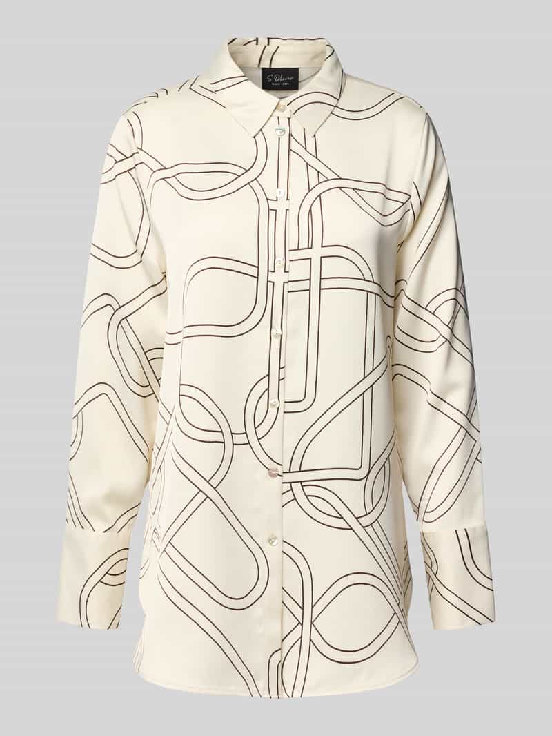 s.Oliver BLACK LABEL Regular fit blouse met lange mouwen van satijn