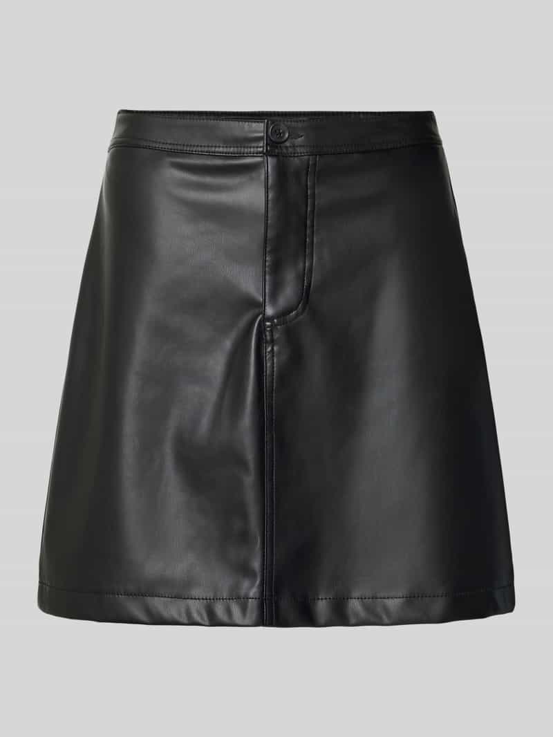 Tom Tailor Denim Licht uitlopende rok in leerlook met knoopsluiting