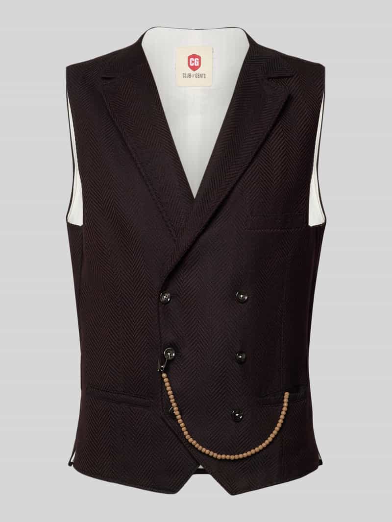 CG – CLUB of GENTS Bodywarmer van wolmix met reverskraag model 'Mathew'