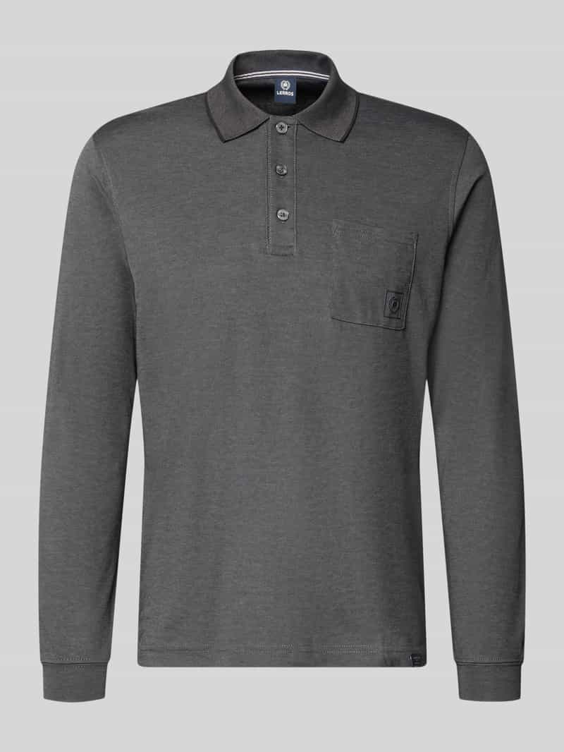 Lerros regular fit poloshirt in two-tone-uitvoering