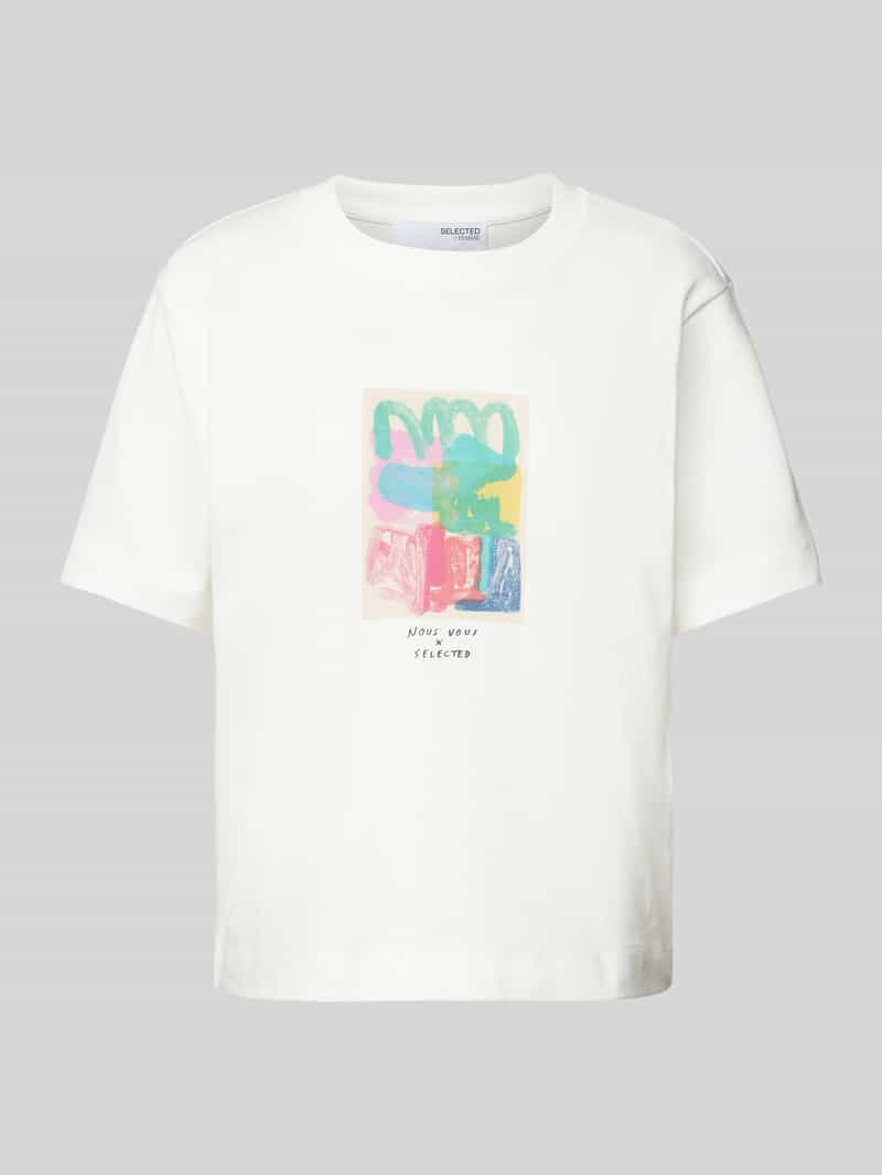 Selected Femme T-shirt met ronde hals model 'ESSENTIAL'