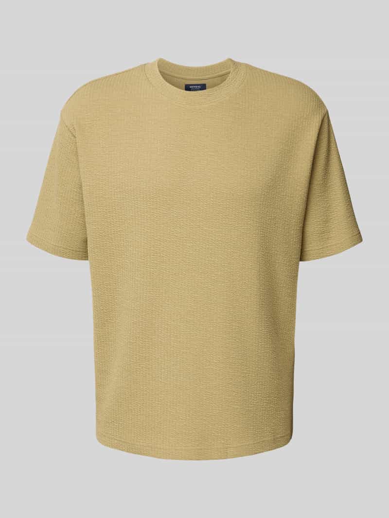 MCNEAL T-shirt met geribde ronde hals