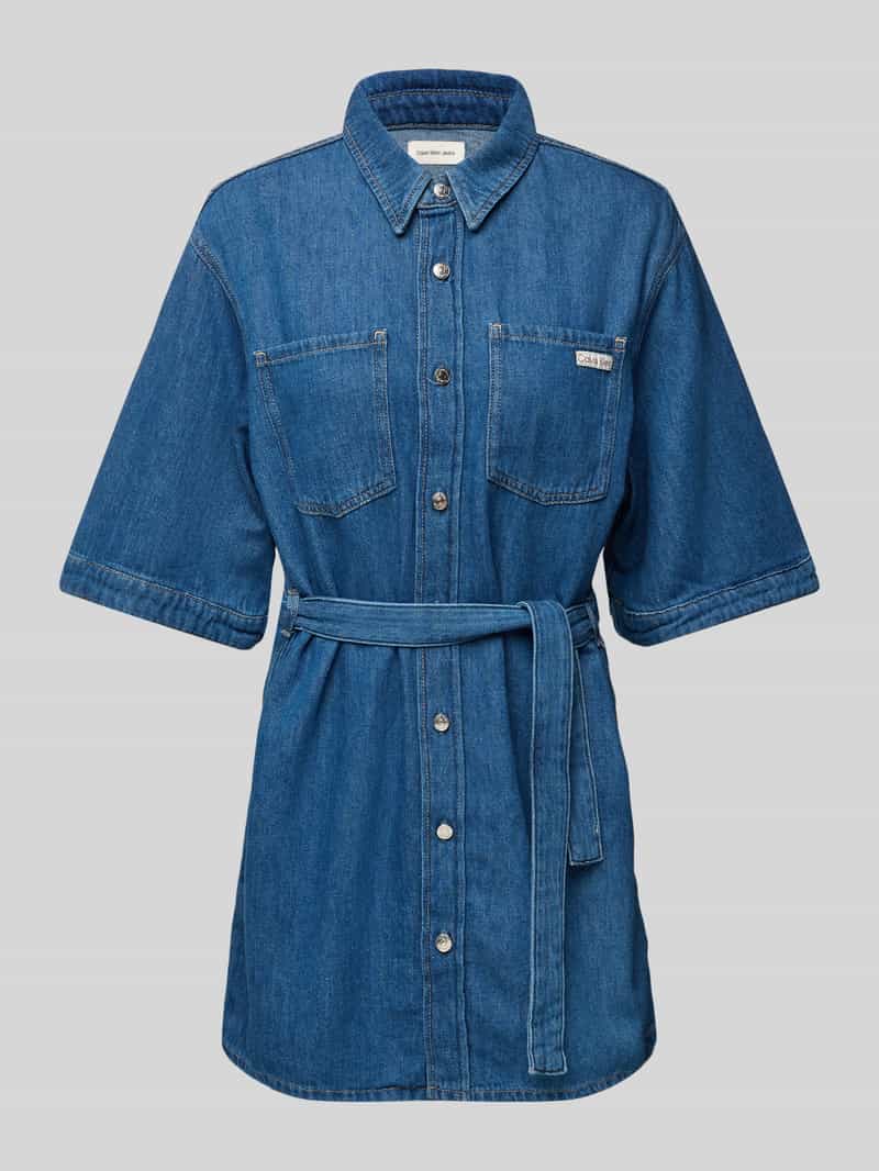 Calvin Klein Jeans Jeansjurk met strikceintuur