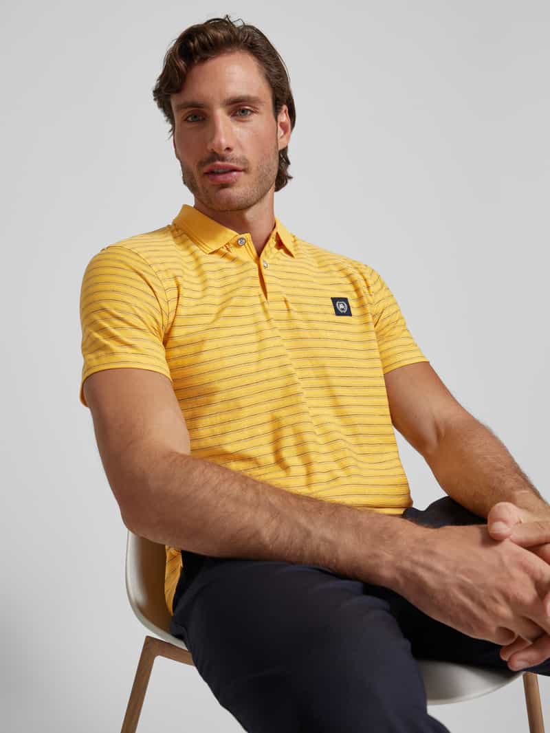 Lerros Regular fit poloshirt met labelbadge