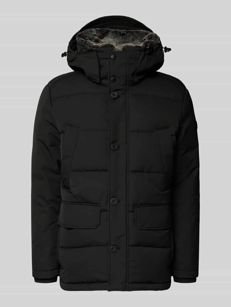 Strellson Regular fit gewatteerd jack met capuchon model 'PIAZZA'