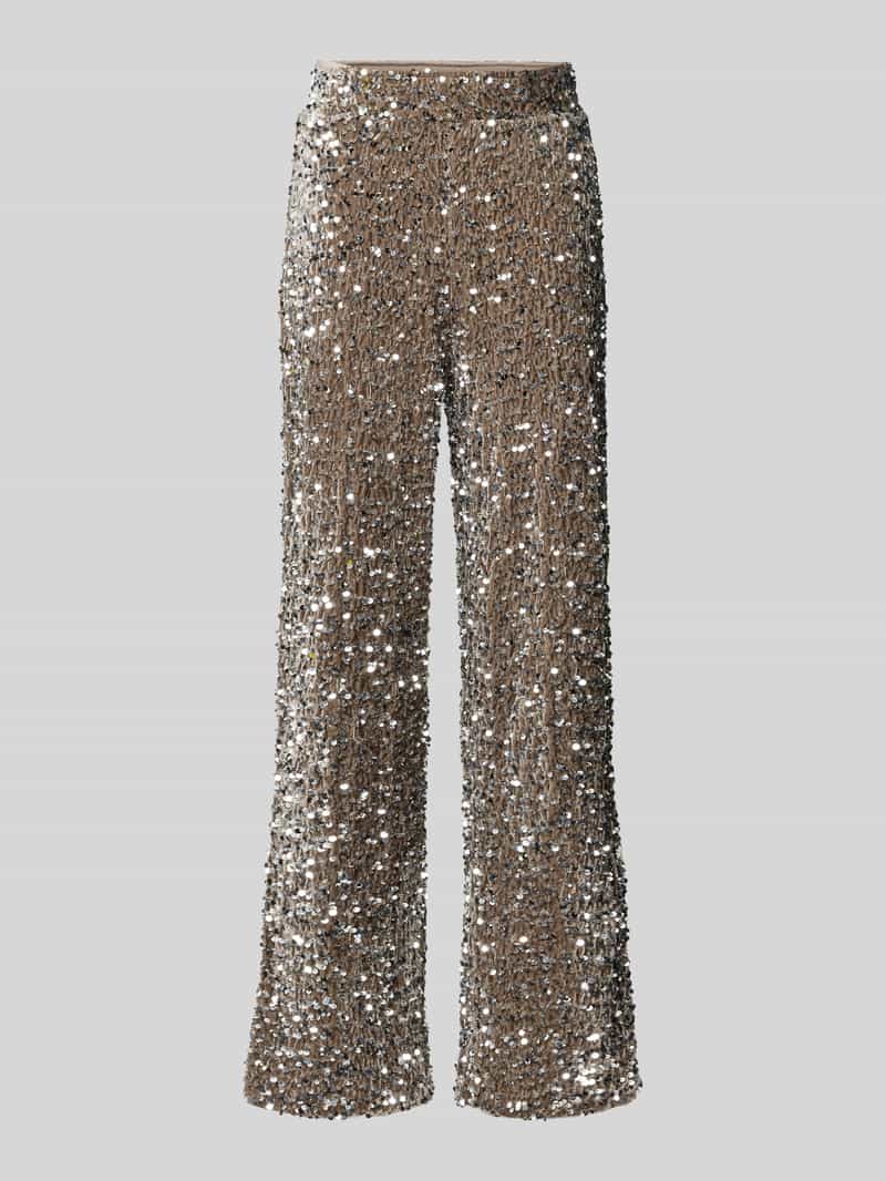 Pieces Wijde broek met pailletten model 'KAM'
