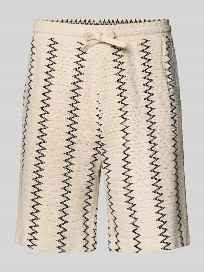 s.Oliver RED LABEL Relaxed Fit Stoffshorts aus Baumwoll-Mix in Beige, Größe S 2070707S