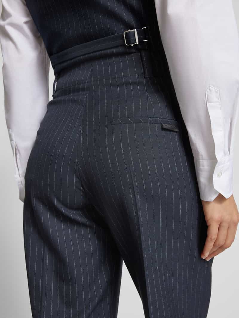 HUGO Regular fit stoffen broek met persplooien model 'HULANA'