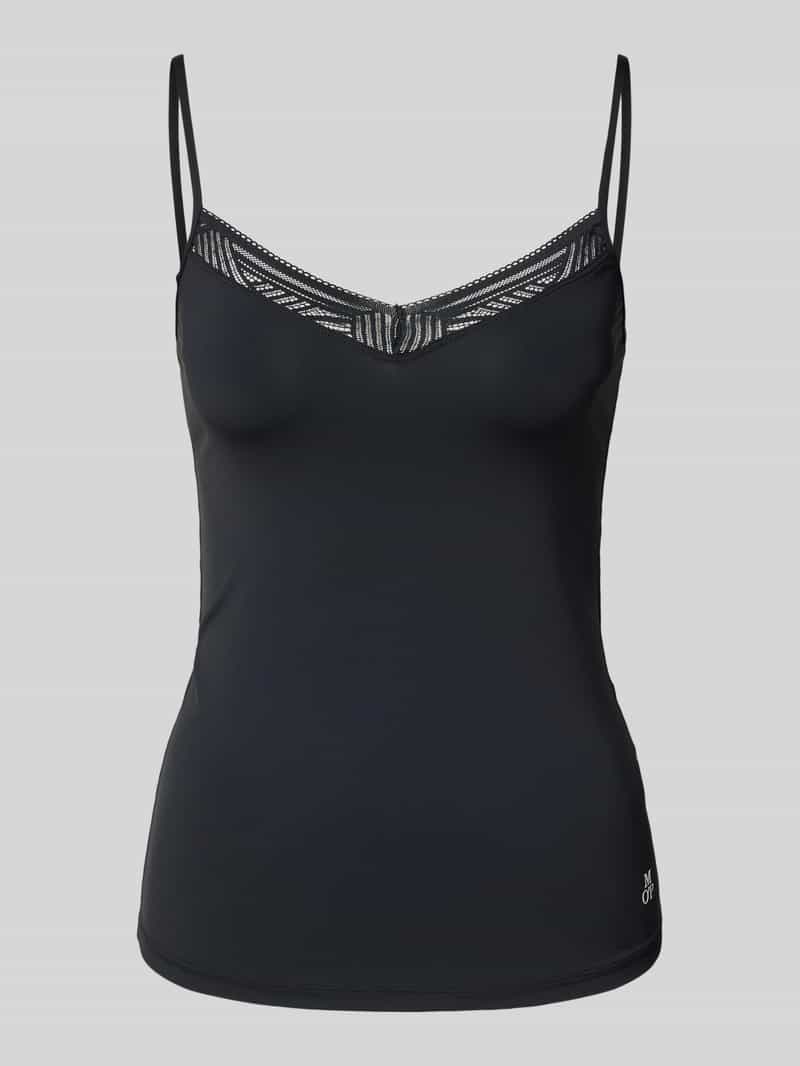 Marc O'Polo Shaped fit top met bandjes en kant
