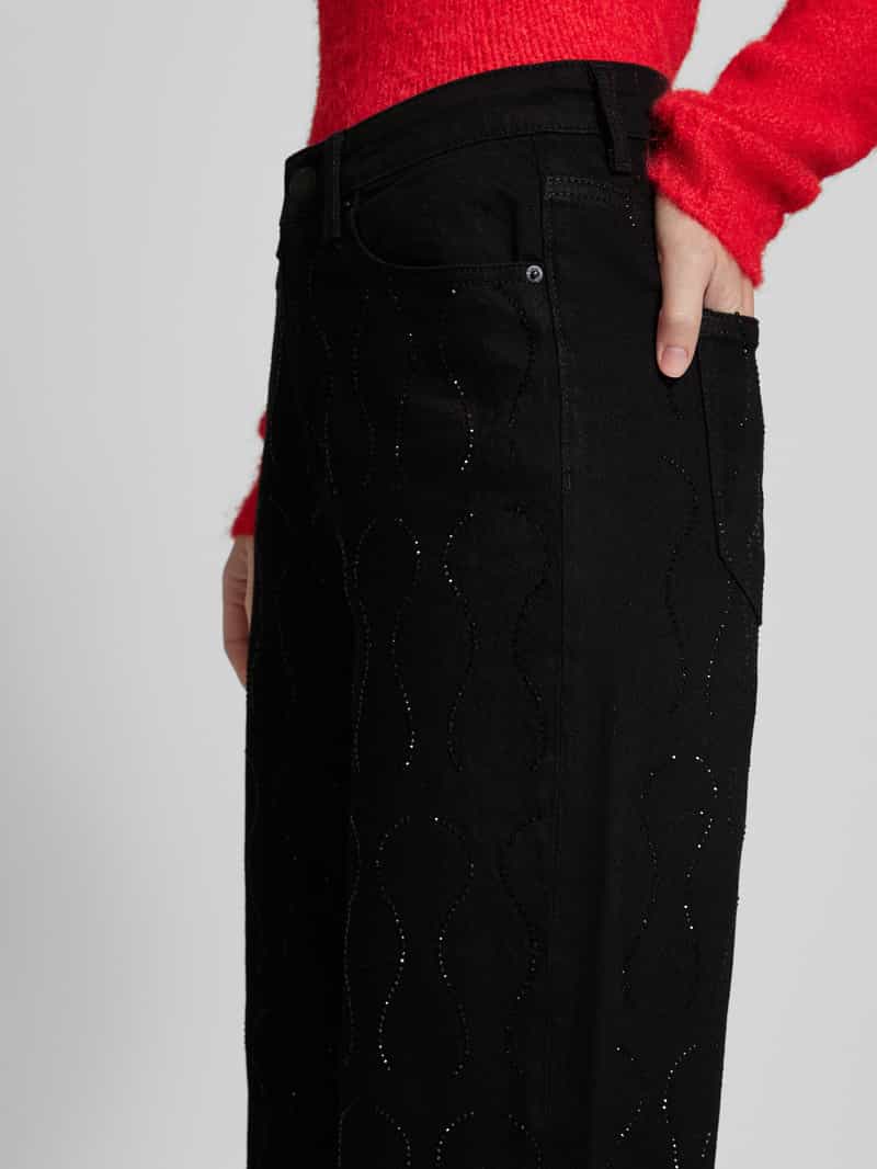 Vero Moda High rise jeans met strass-steentjes model TESSA'
